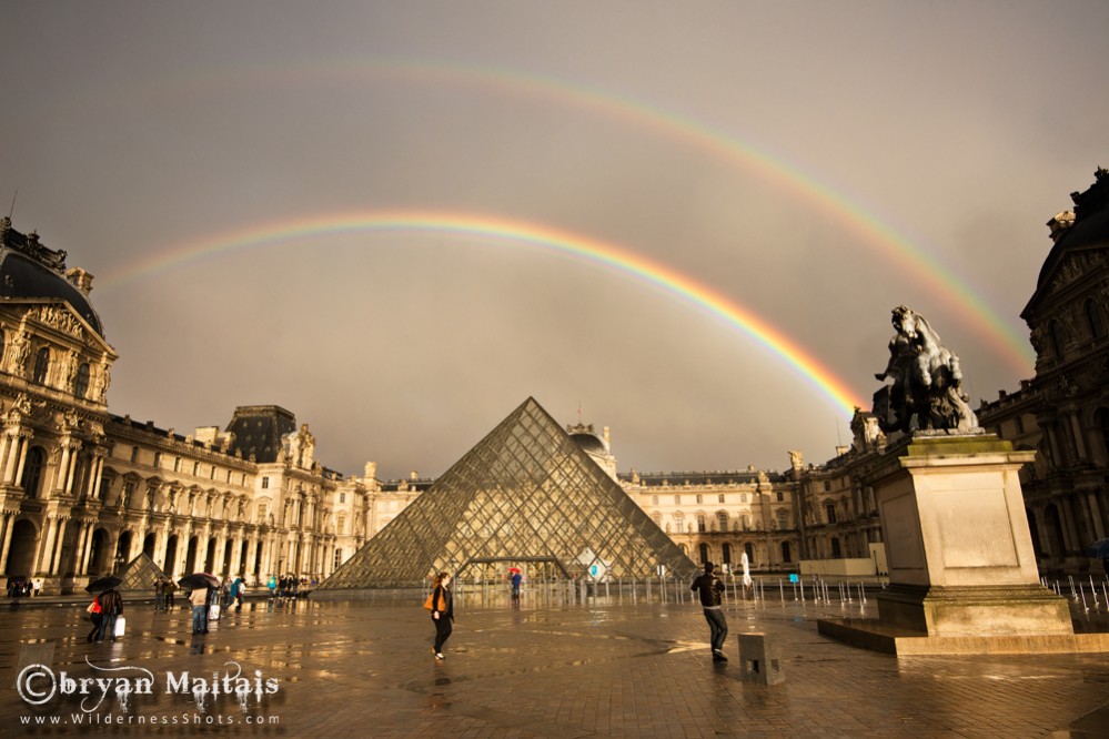 Louvre Double Rainbow, Paris, France