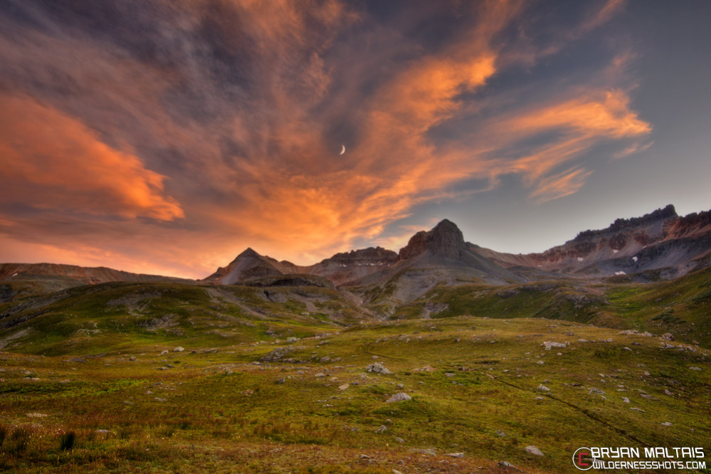 Ice Lakes Golden Horn Colorado Sunset