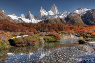 Mount-Fitz-Roy-Afternoon-Fall-Colors-Stream-Patagonia