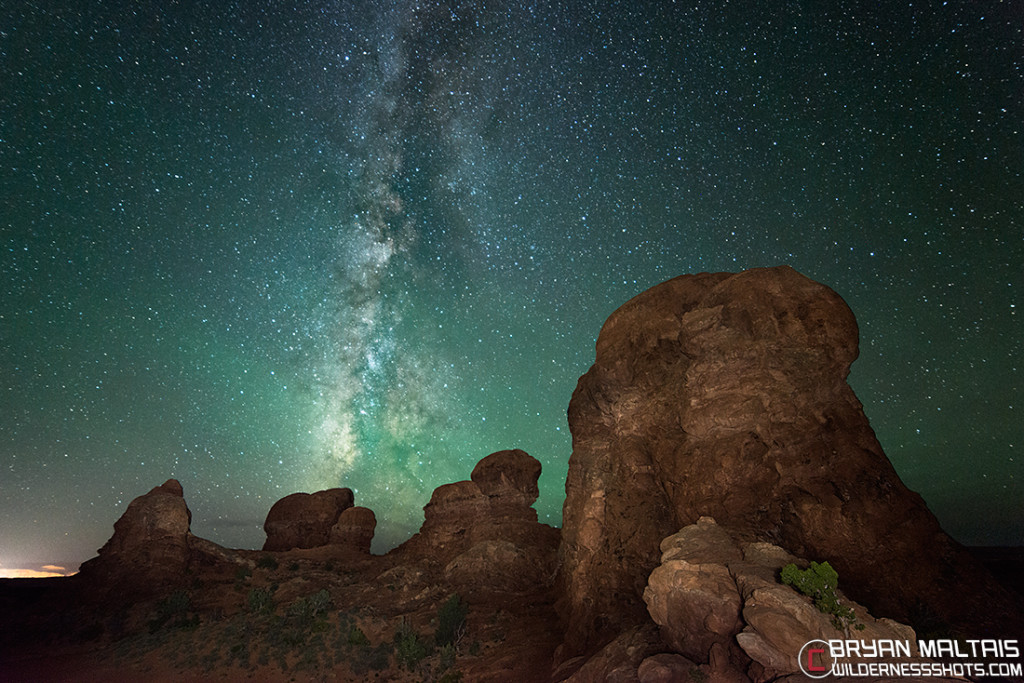 Milky Way over Arches National Park Backbone Turret Arch