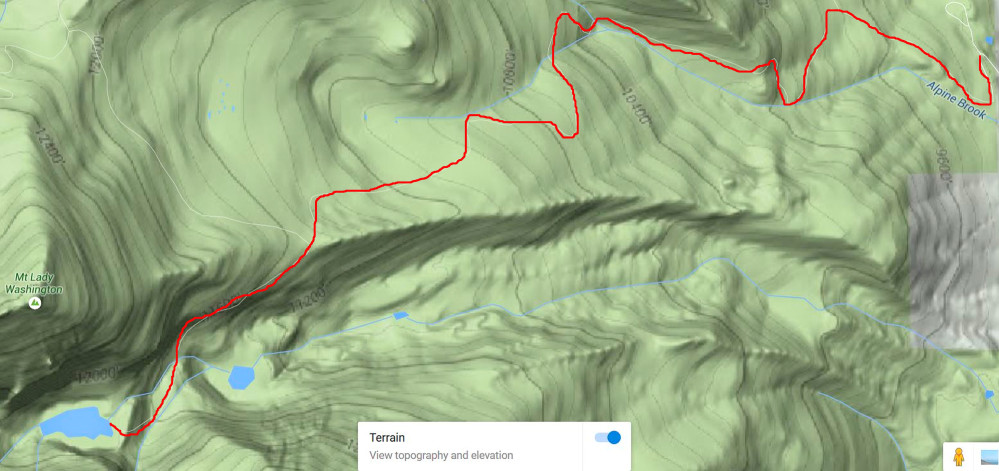 Chasm lake trail map RMNP colorado