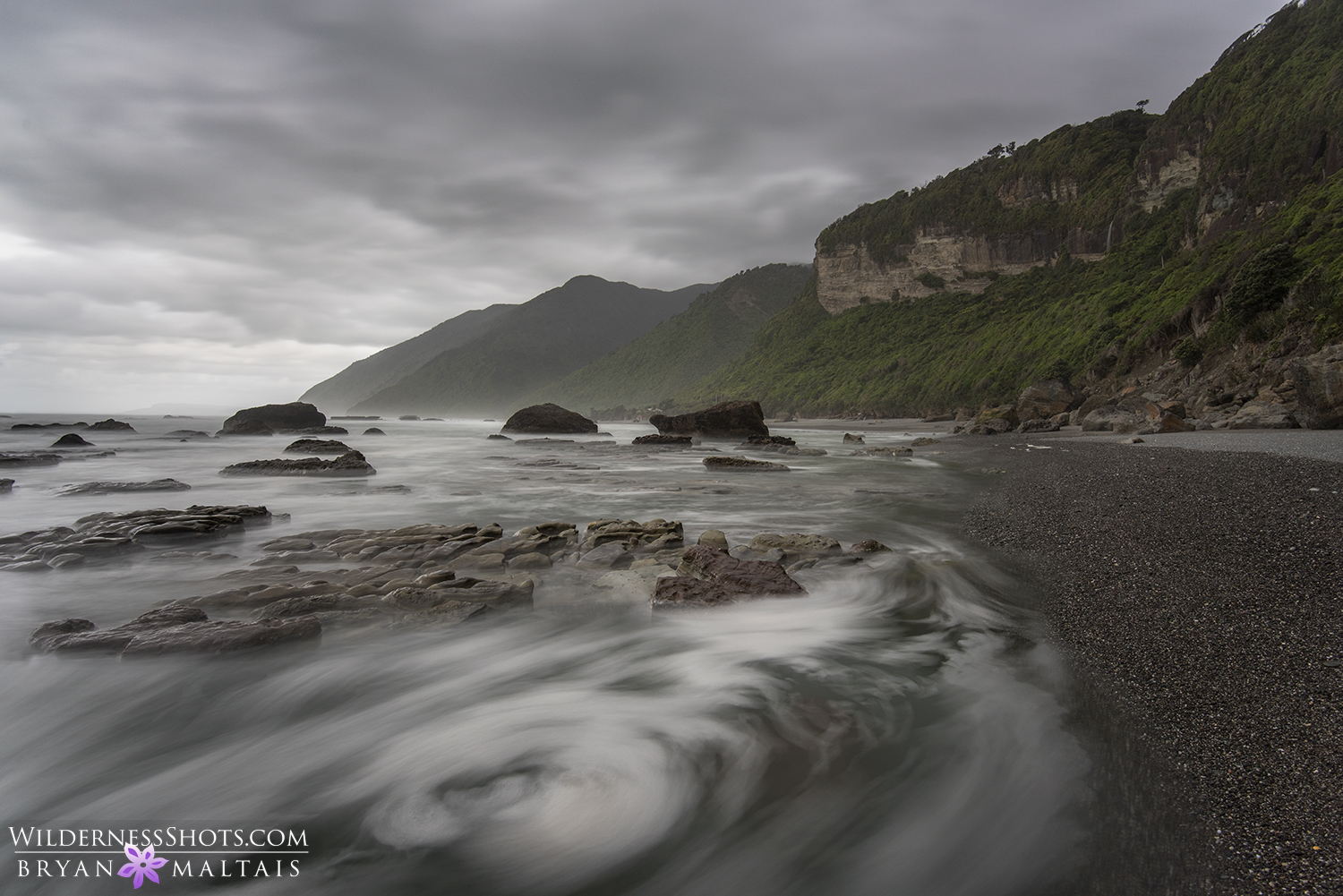 west coast beach long exposure new zeland photography