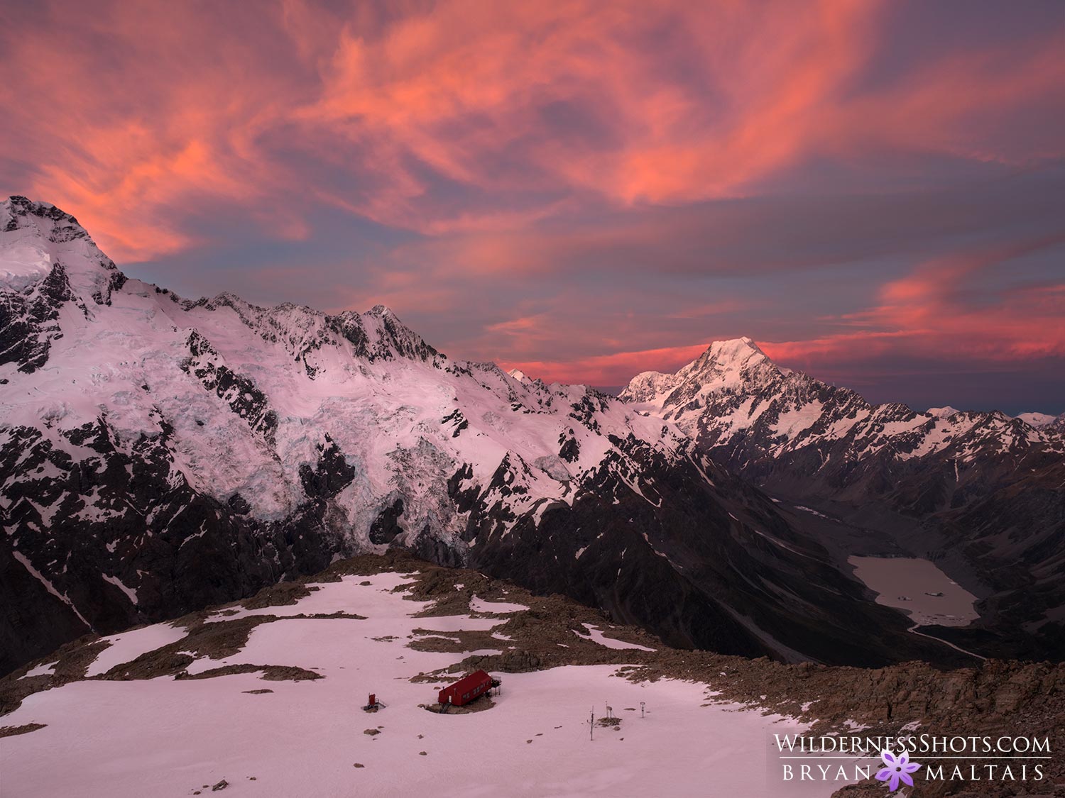 Mueller Hut Sunset New Zealand Photos