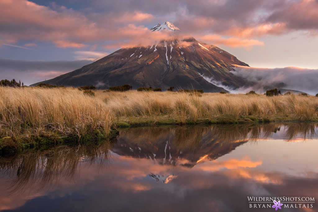 Mt Taranaki Tarns Reflection New Zealand Photography