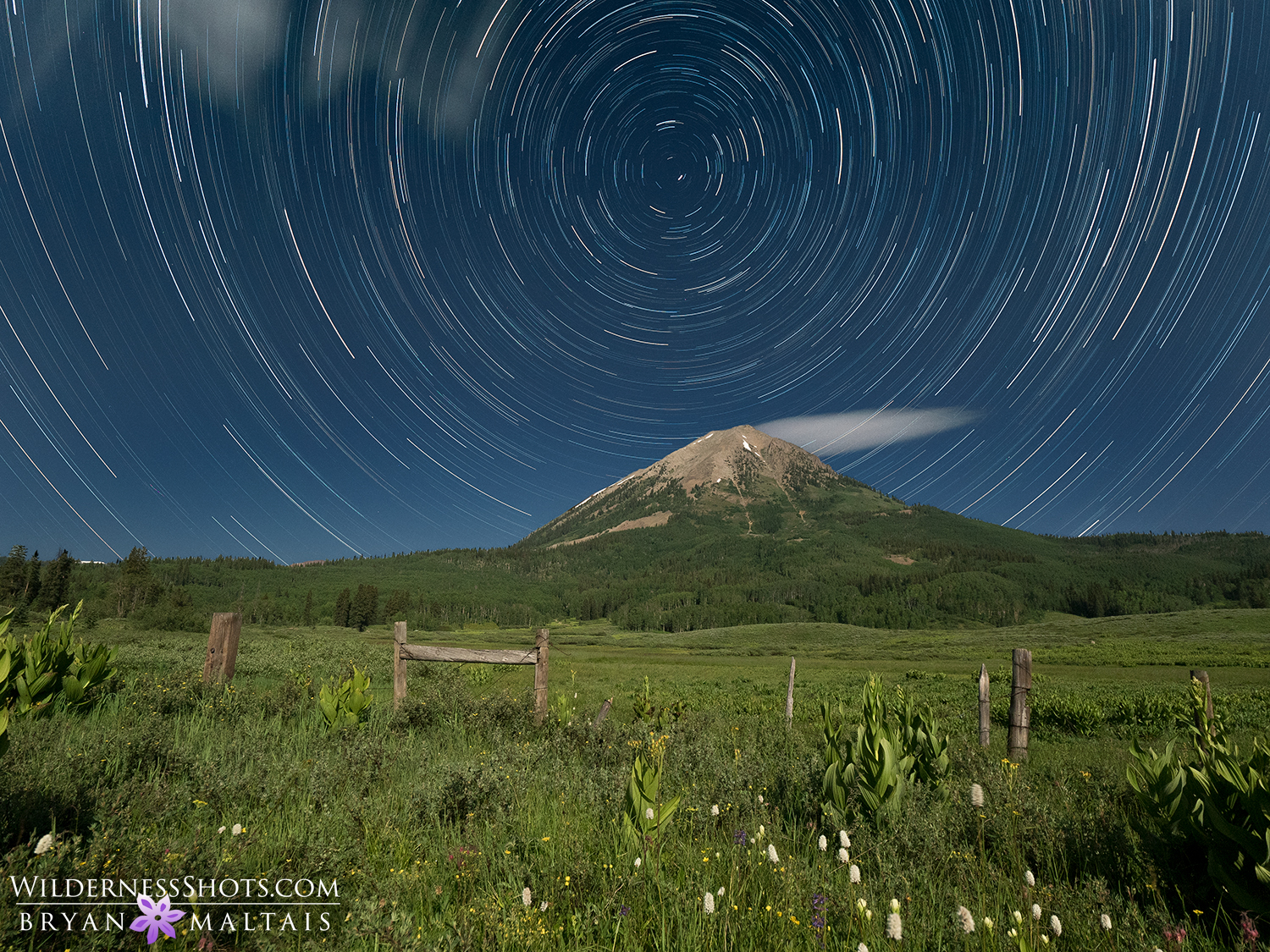 Gothic Mountain Star Trails Crested Butte Colorado Astrophotography Bryan Maltais