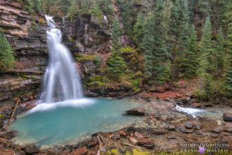 Aqua Waterfall from Above Colorado