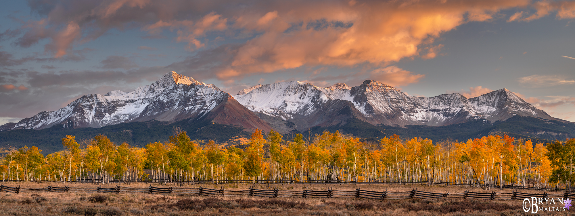 Mt Wilson Colorado Fall Colors Panorama