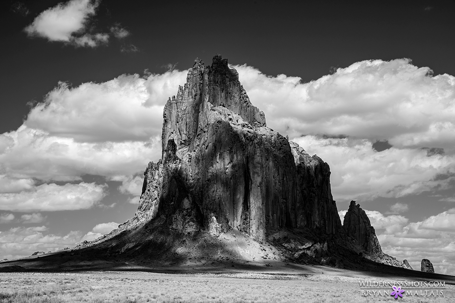 Shiprock NM black and white