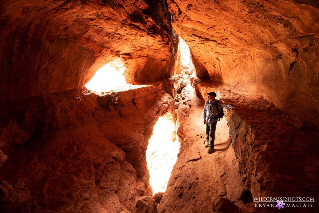 Soldier Arch Sedona AZ hiker
