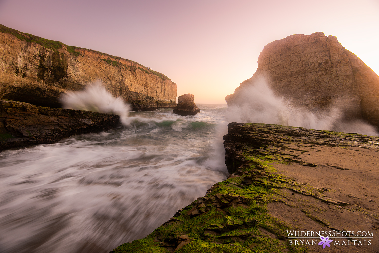 Santa Cruz Crashing Waves California Landscape Photos