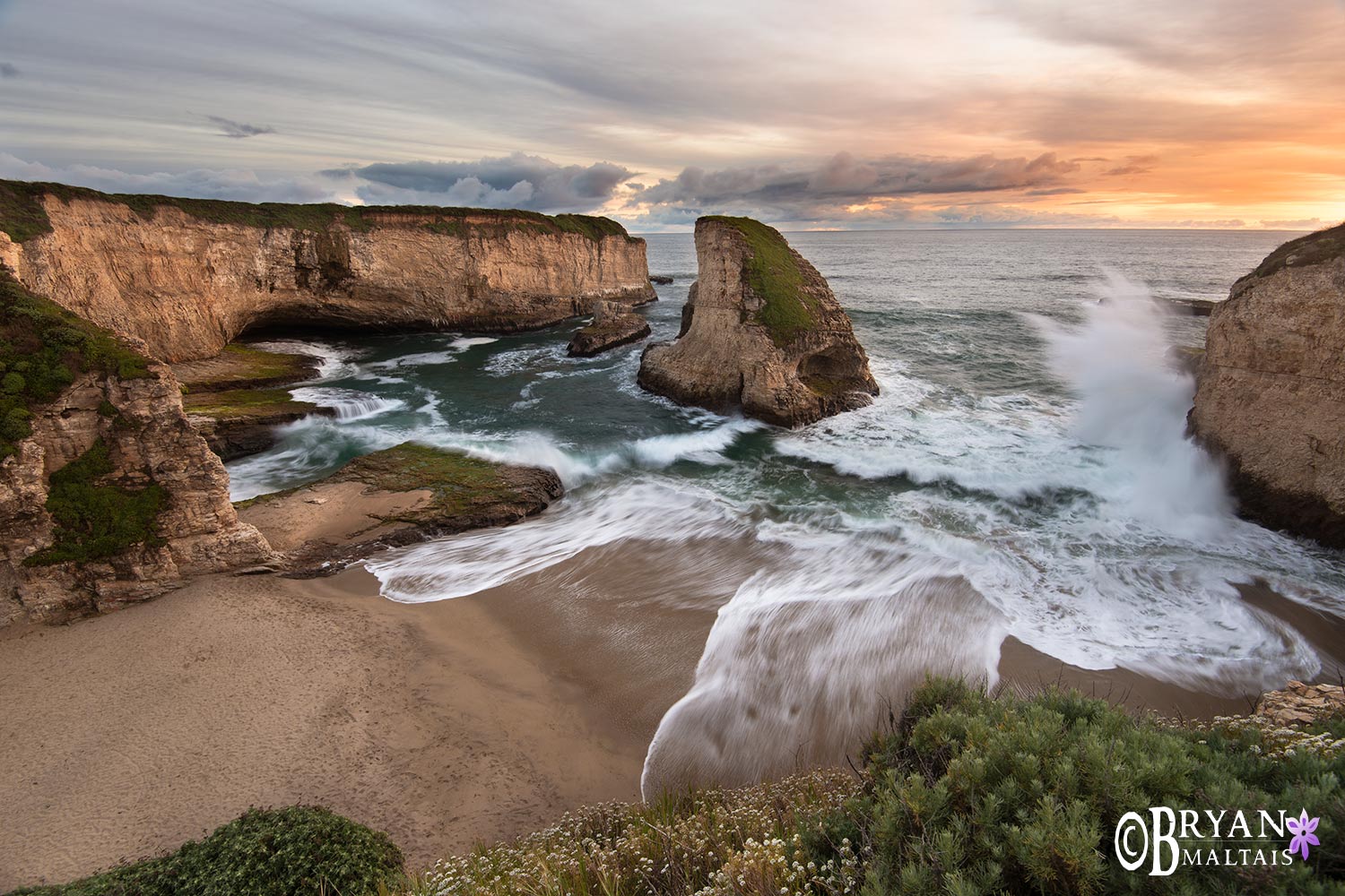 Santa Cruz Sunset Beach California Landscape Photos