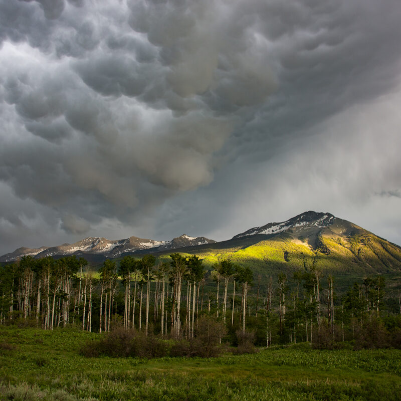 West Beckwith Mountain Mammatus Clouds Crested Butte Colorado Photos