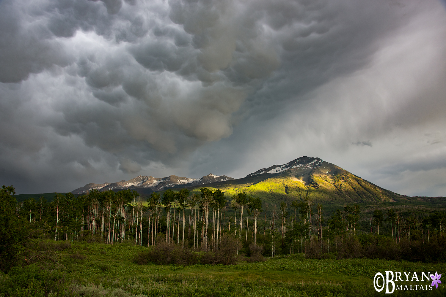 West Beckwith Mountain Mammatus Clouds Crested Butte Colorado Photos