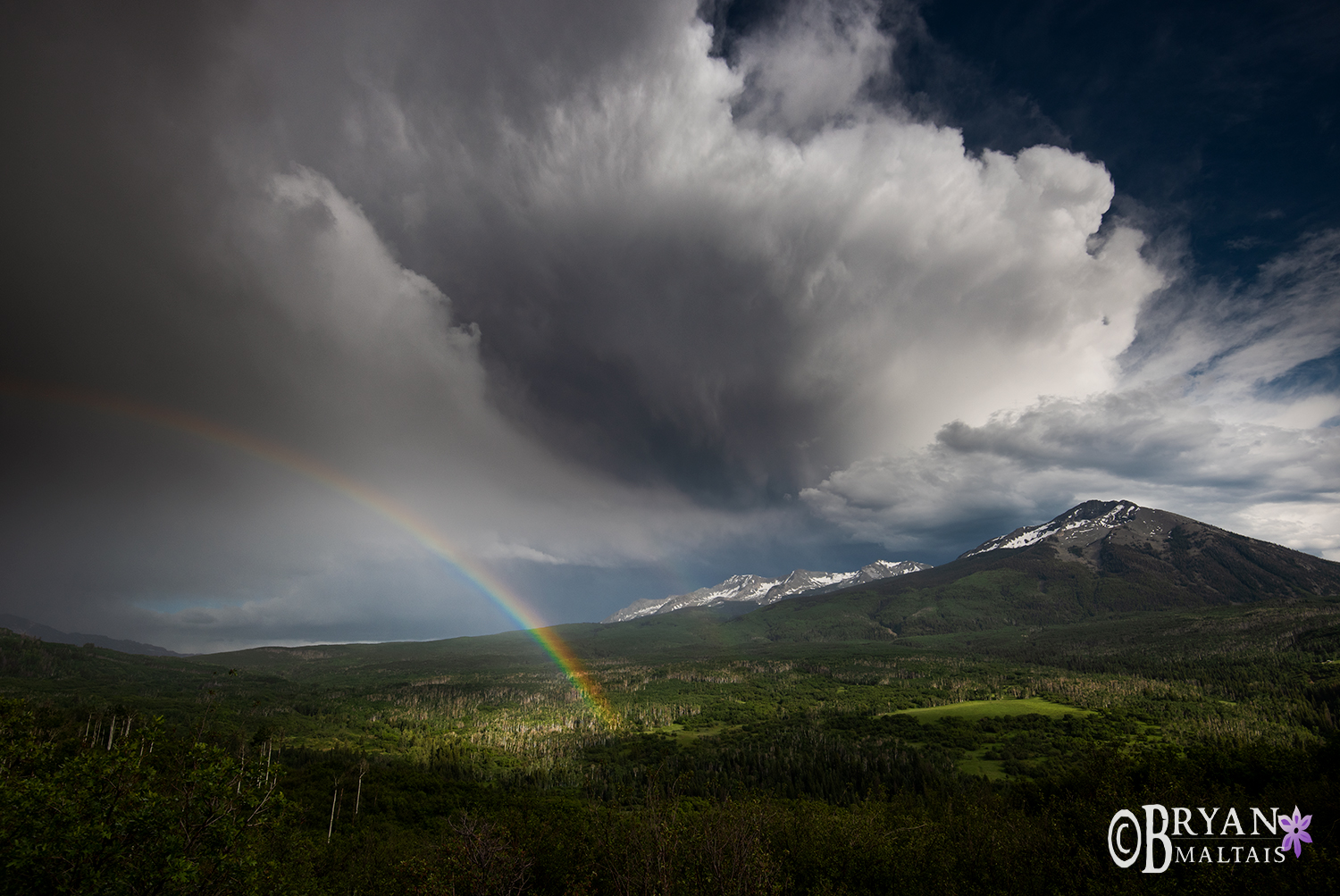 West Beckwith Mountain Crested Butte Colorado Photos Rainbow storm