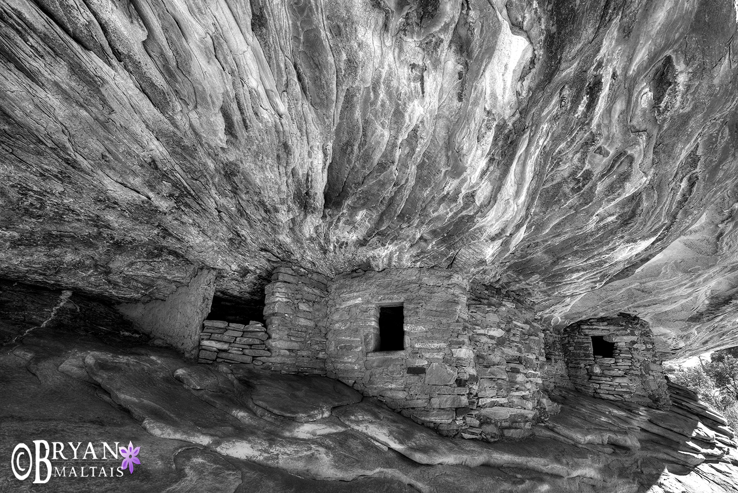 House on Fire black and white Utah Landscape Photos