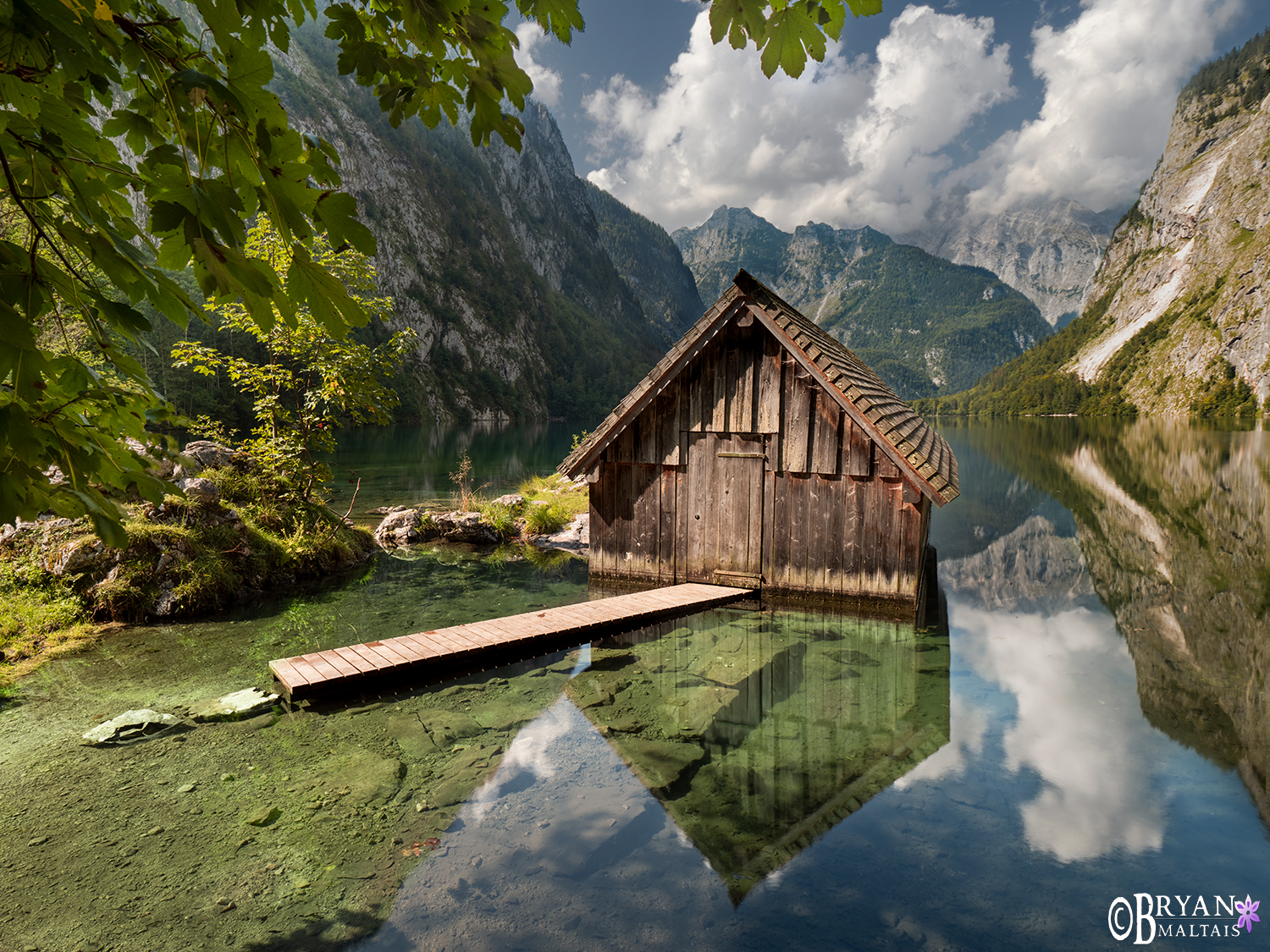 Fischunkelalm-Obersee-Konigssee-Bayern-Bavaria-Fishing-Boat-Lake-Hut