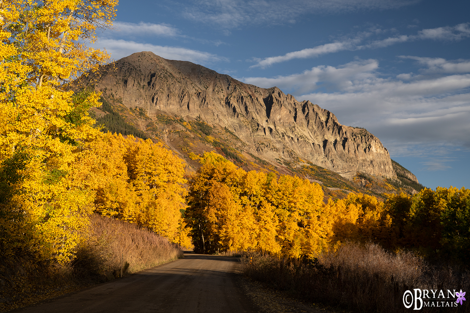 Gothic Mountain Road Fall Colors Crested Butte Colorado