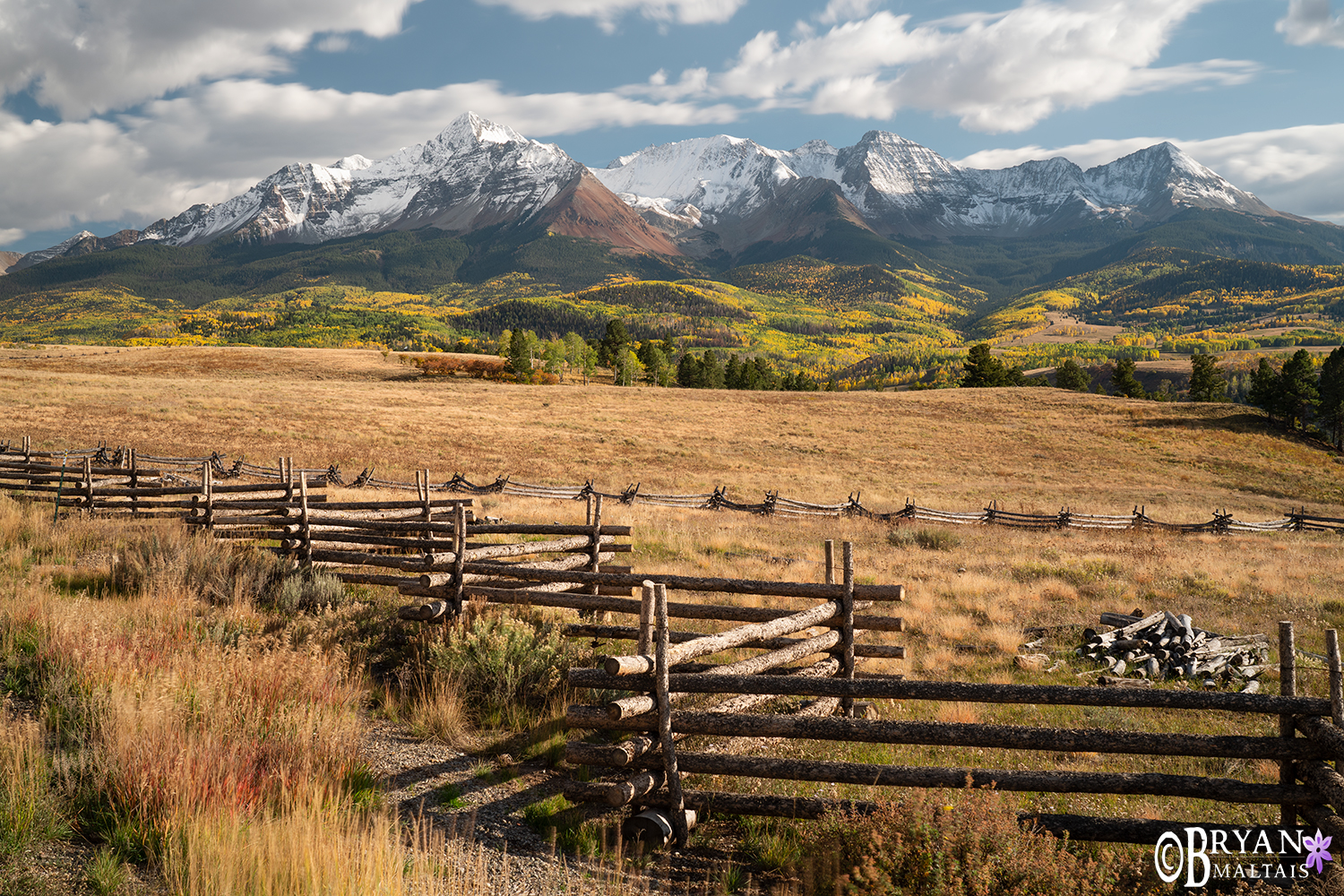 Mt Wilson afternoon ranch split rail fence