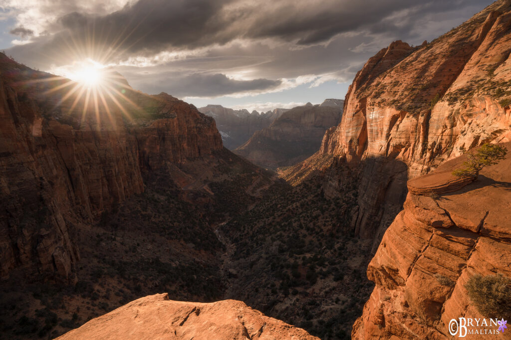 Zion Canyon Overlook sunset