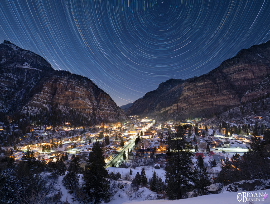 ouray colorado winter star trails