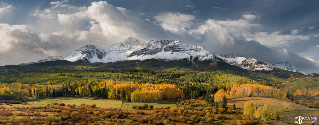 Wilson Peak Colorado Fall Colors Panorama