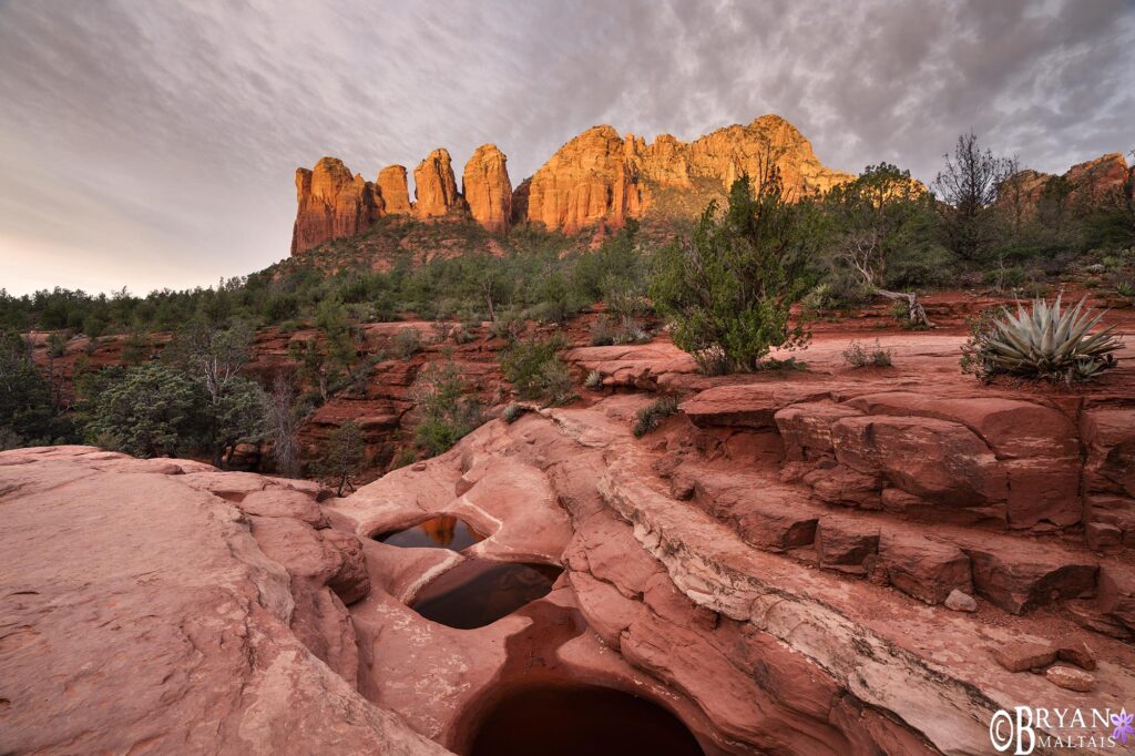 seven sacred pools sedona az golden sunrise photo print
