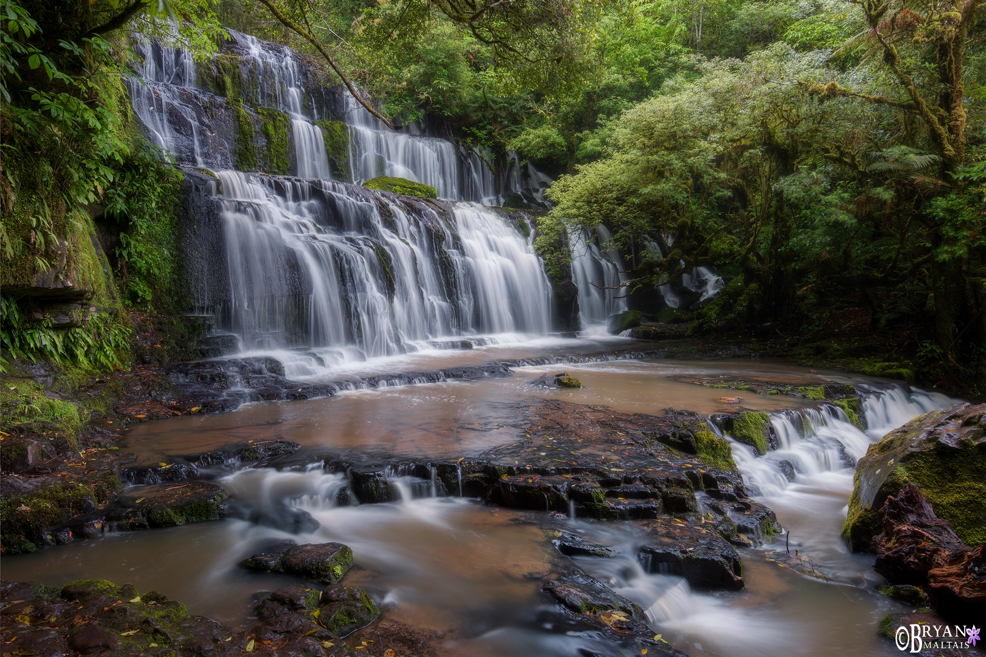 new zealand catlans waterfall photo print