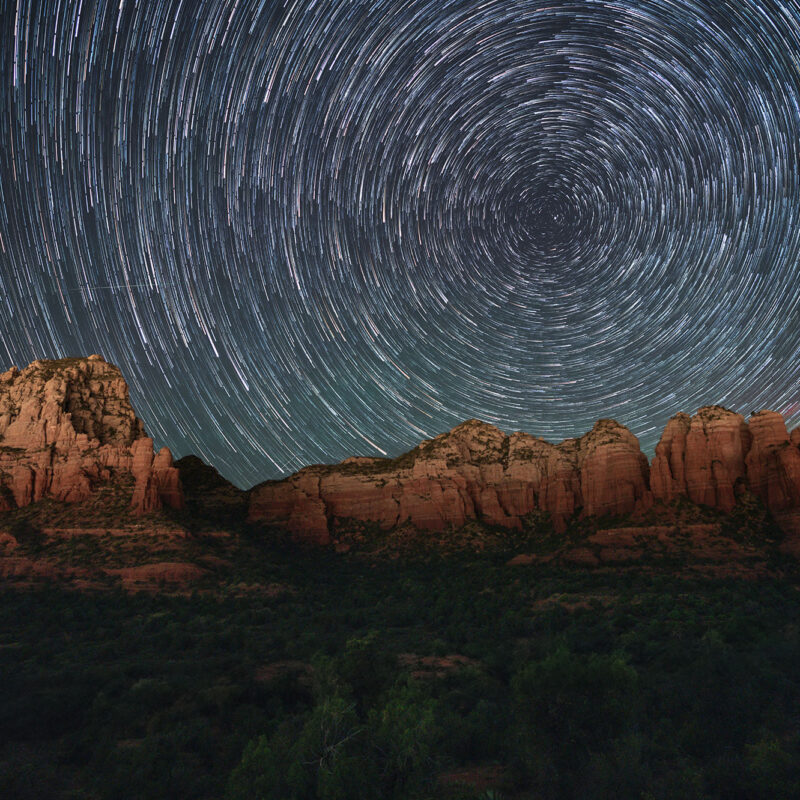 Sedona Schnebly Hill Formation Star Trails Photo Print