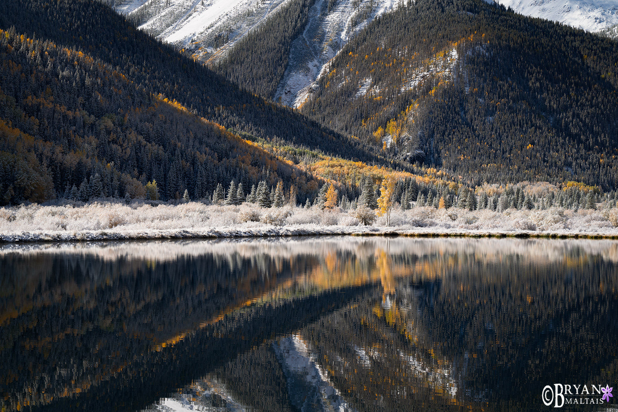 crystal lake telephoto reflection ouray colorado photos