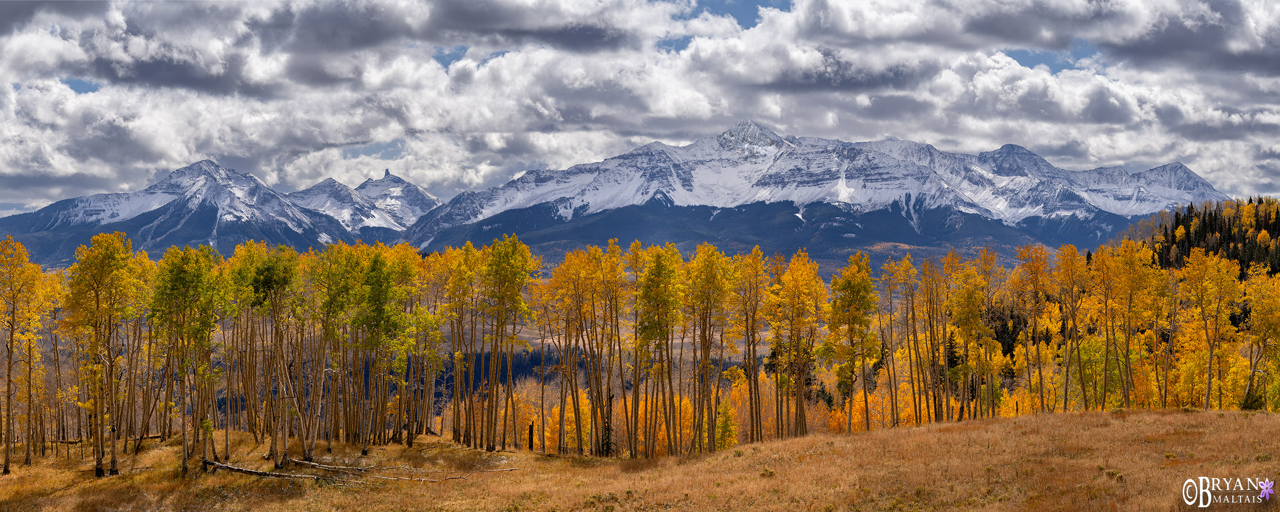 san miguel mountains panorama print fall colors telluride