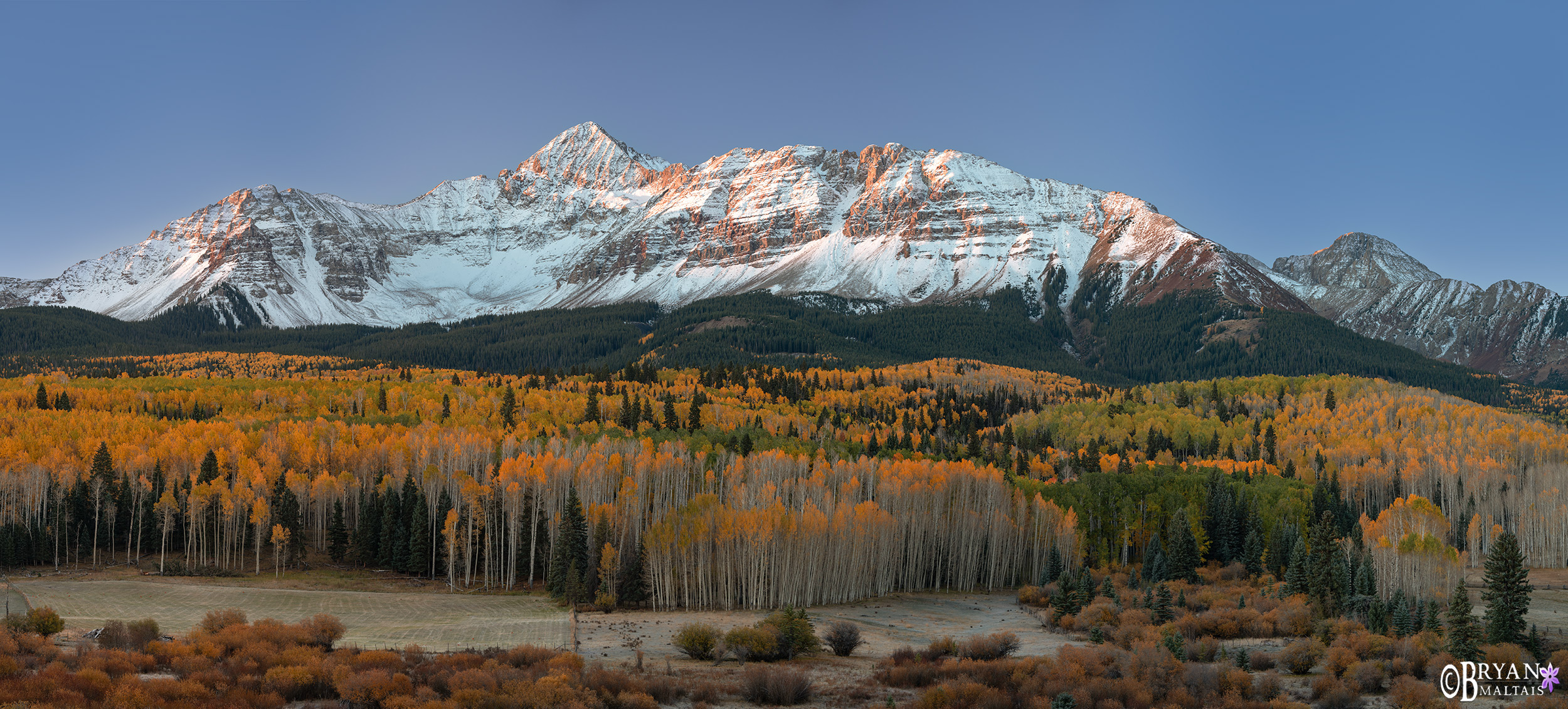 wilson peak fall colors panoramic photo print