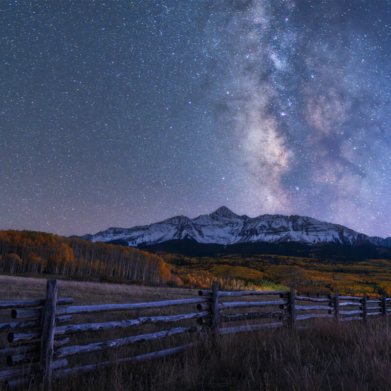 wilson peak milky way telluride fall colors