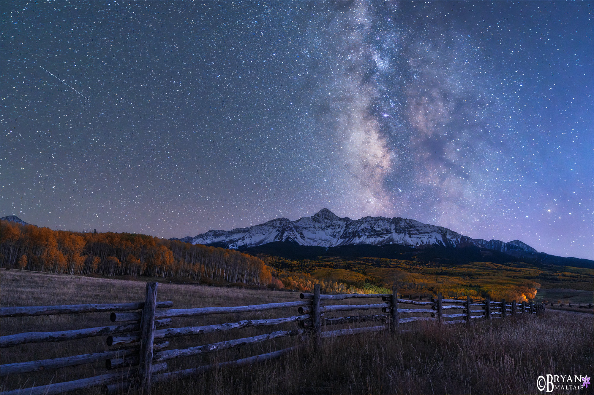 wilson peak milky way telluride fall colors