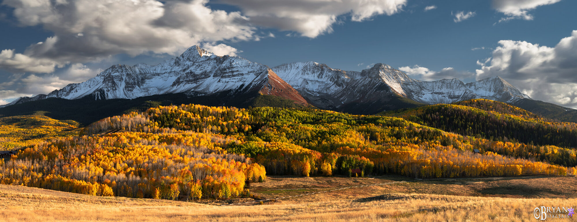 wilson peak telluride fall colors panorama