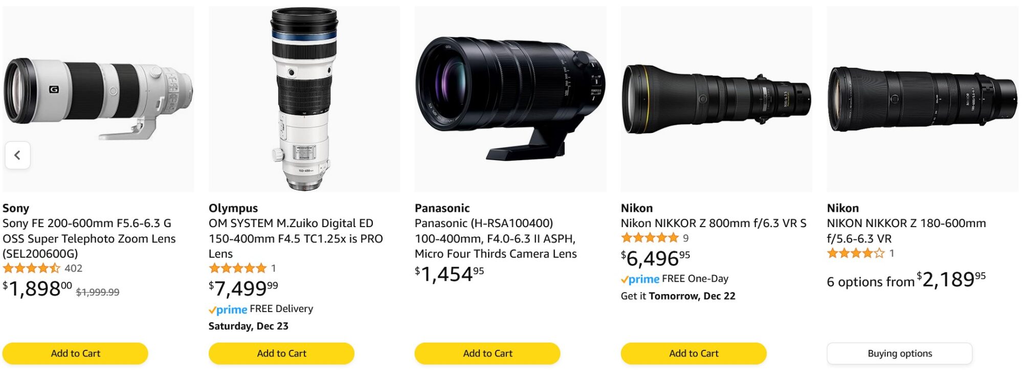 shop telephoto zoom lenses on amazon