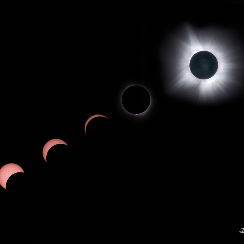 2024 total solar eclipse commemorative photo print phases