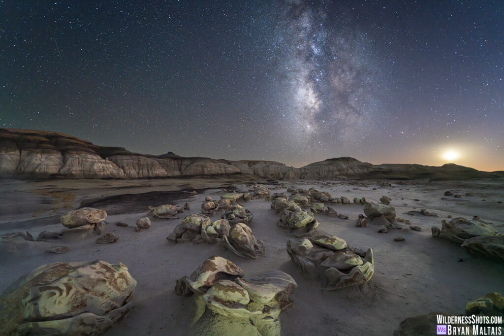Cracked eggs milky way bisti badlands new mexico photo print