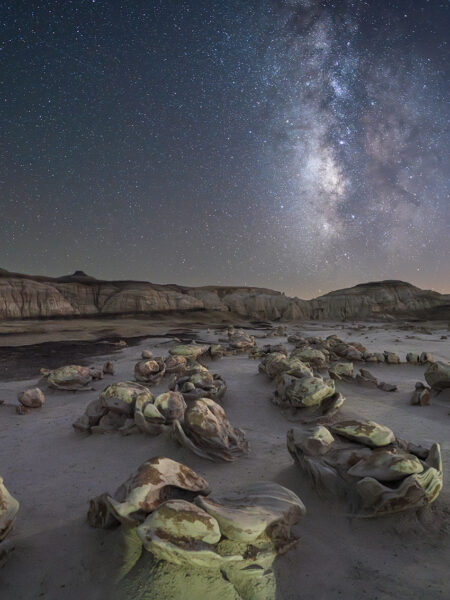 Cracked eggs milky way bisti badlands new mexico photo print