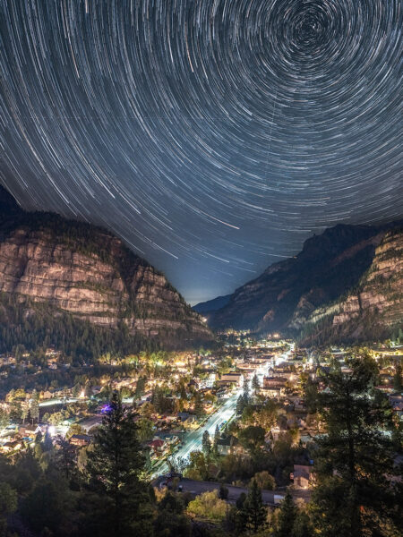 ouray star trails colorado fall colors