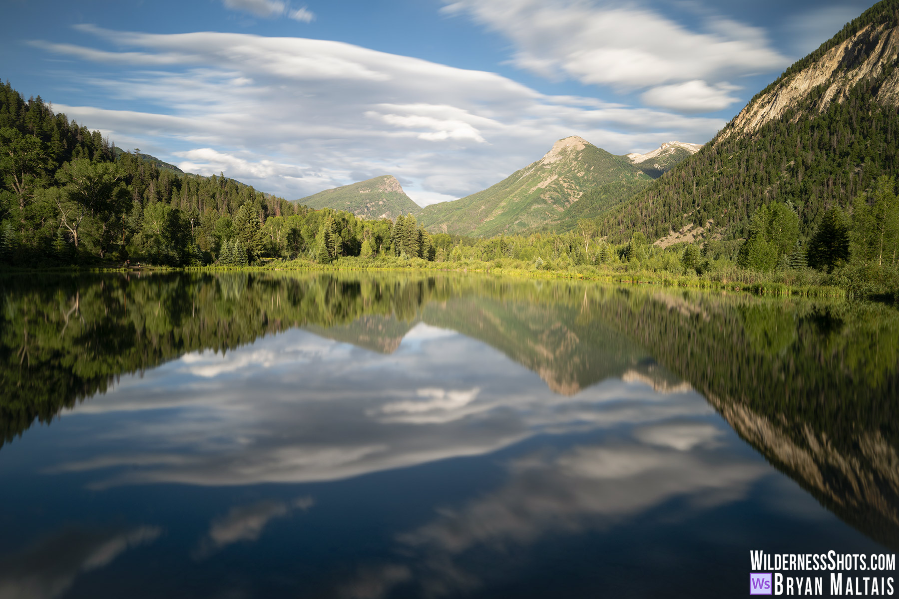 Beaver Pond Epic Clouds Motion Blur-Marble, Colorado