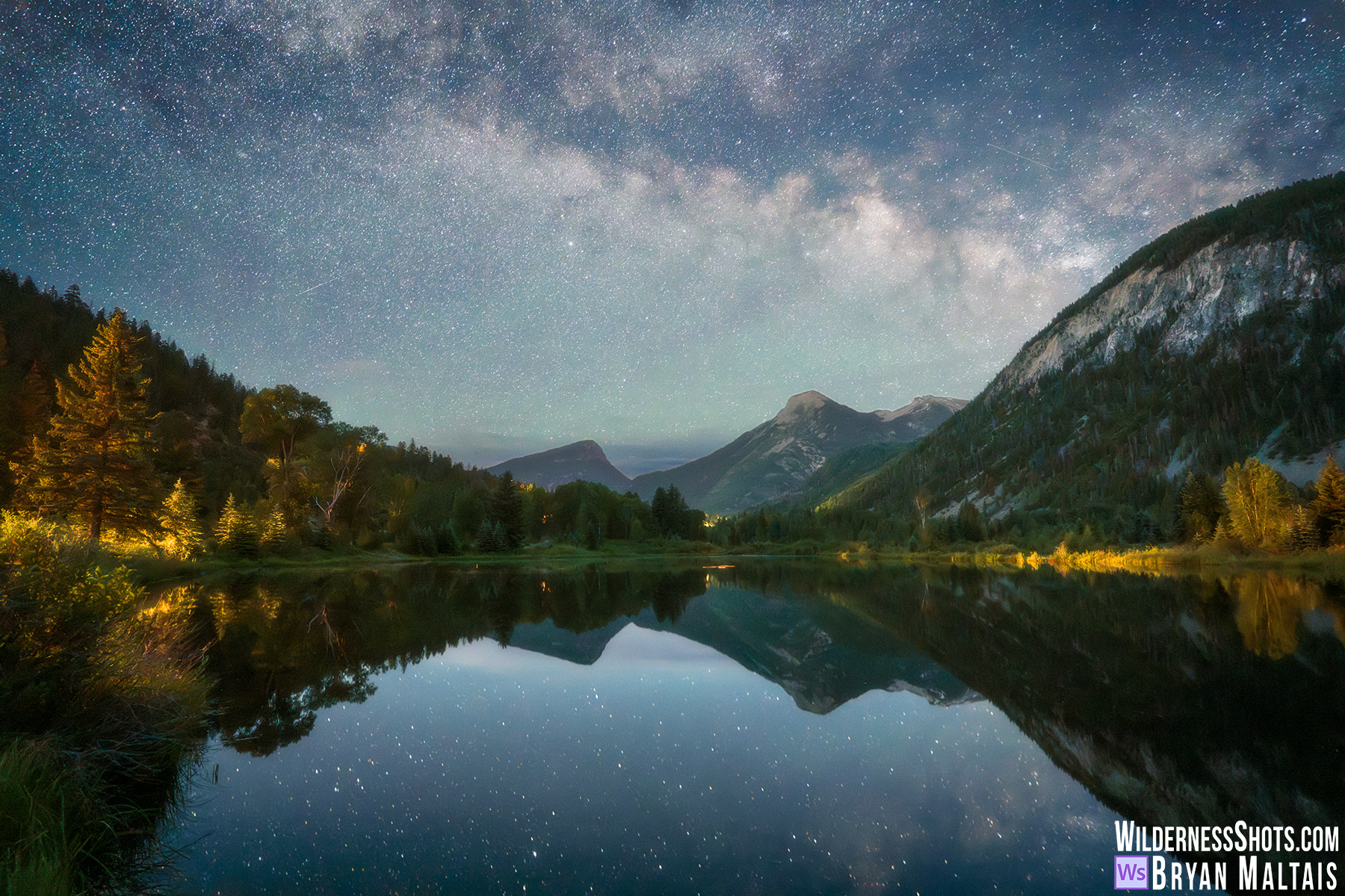 Beaver Pond Milky Way Reflection Marble Colorado