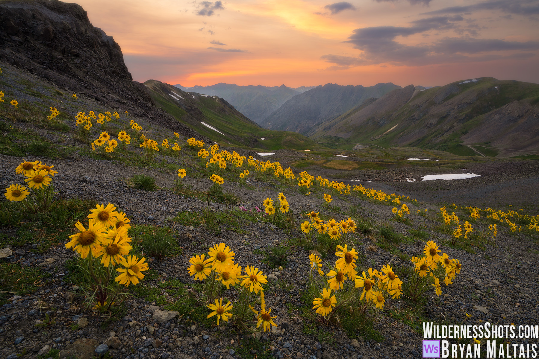 Old Man of the Mountain Pass Red Sunset