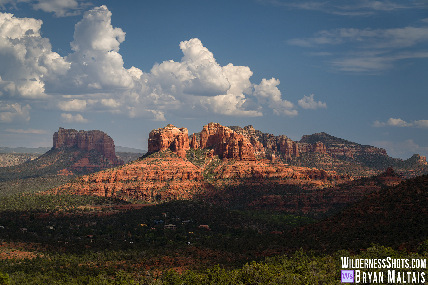 Cathedral Rock Billowing Clouds-Sedona, AZ
