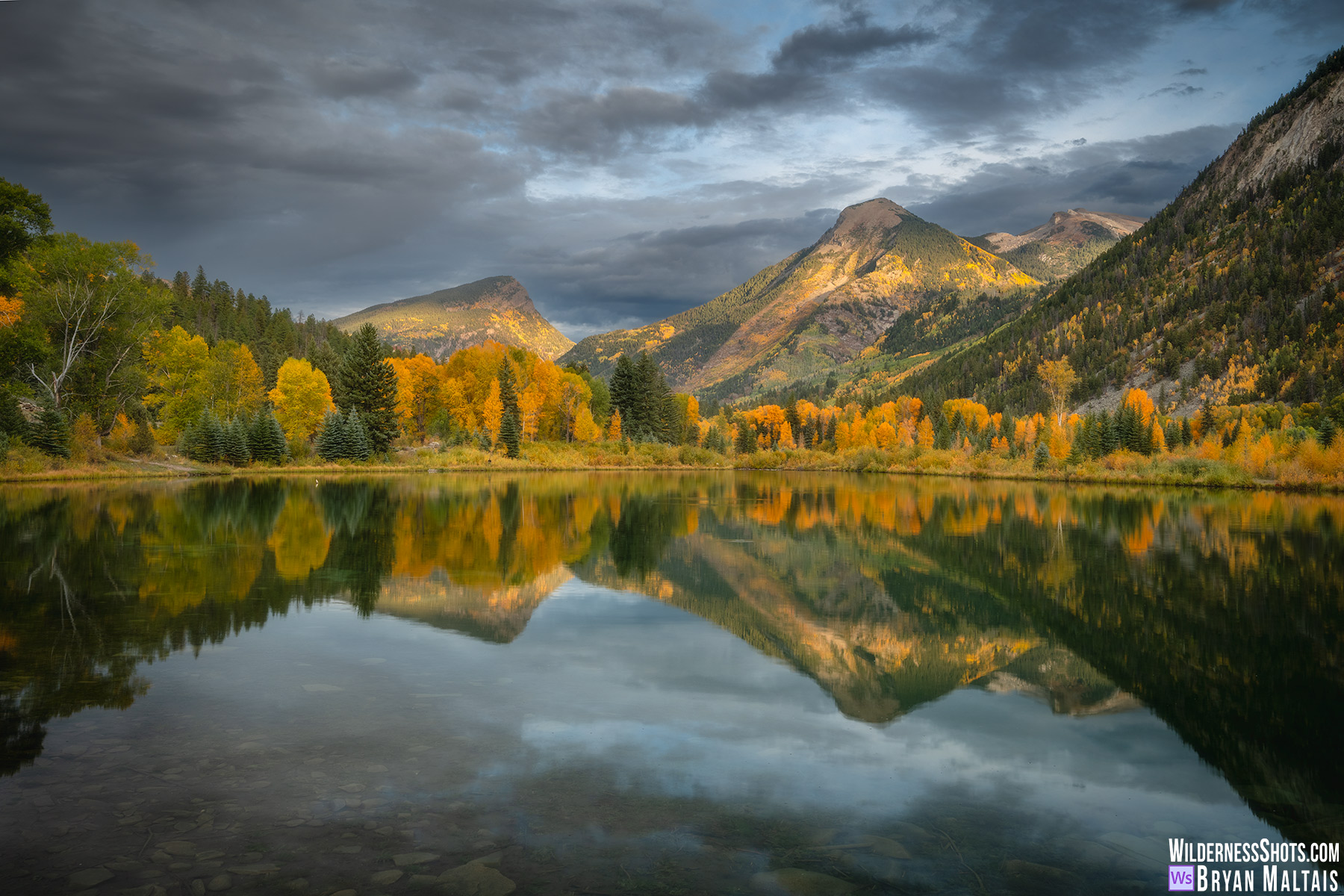 Beaver Pond Fall Colors Reflection Marble Colorado