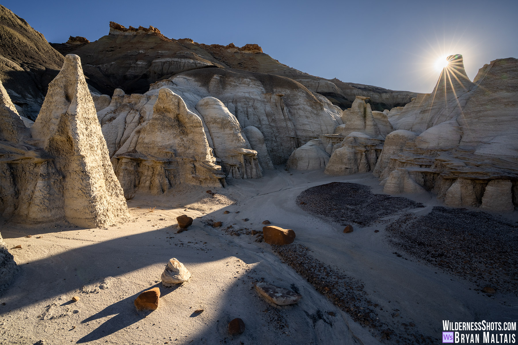 Bisti Badlands Sunstar Hoodoo Cove Red Rocks