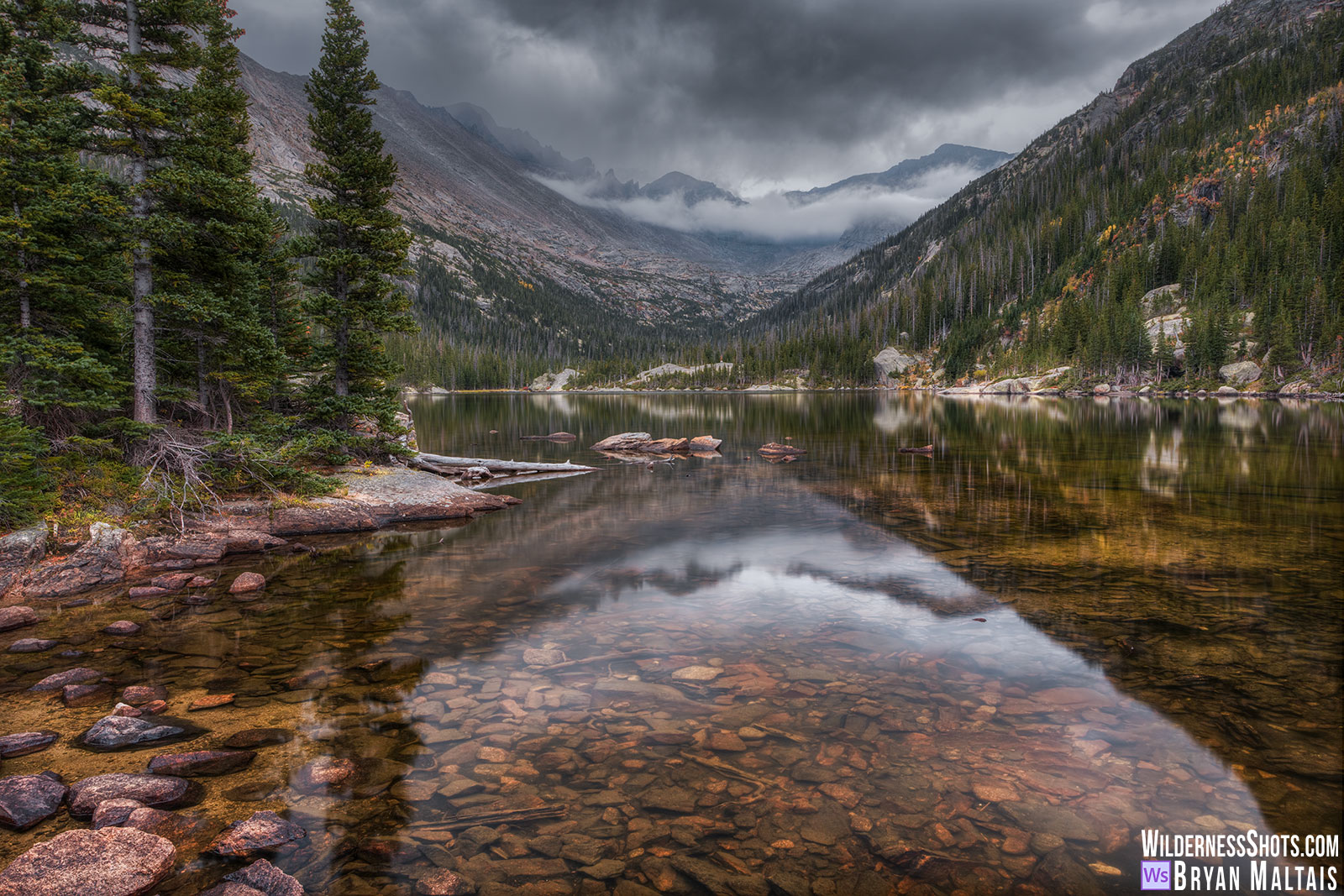 Mills Lake Gloomy Fall Evening-RMNP, CO
